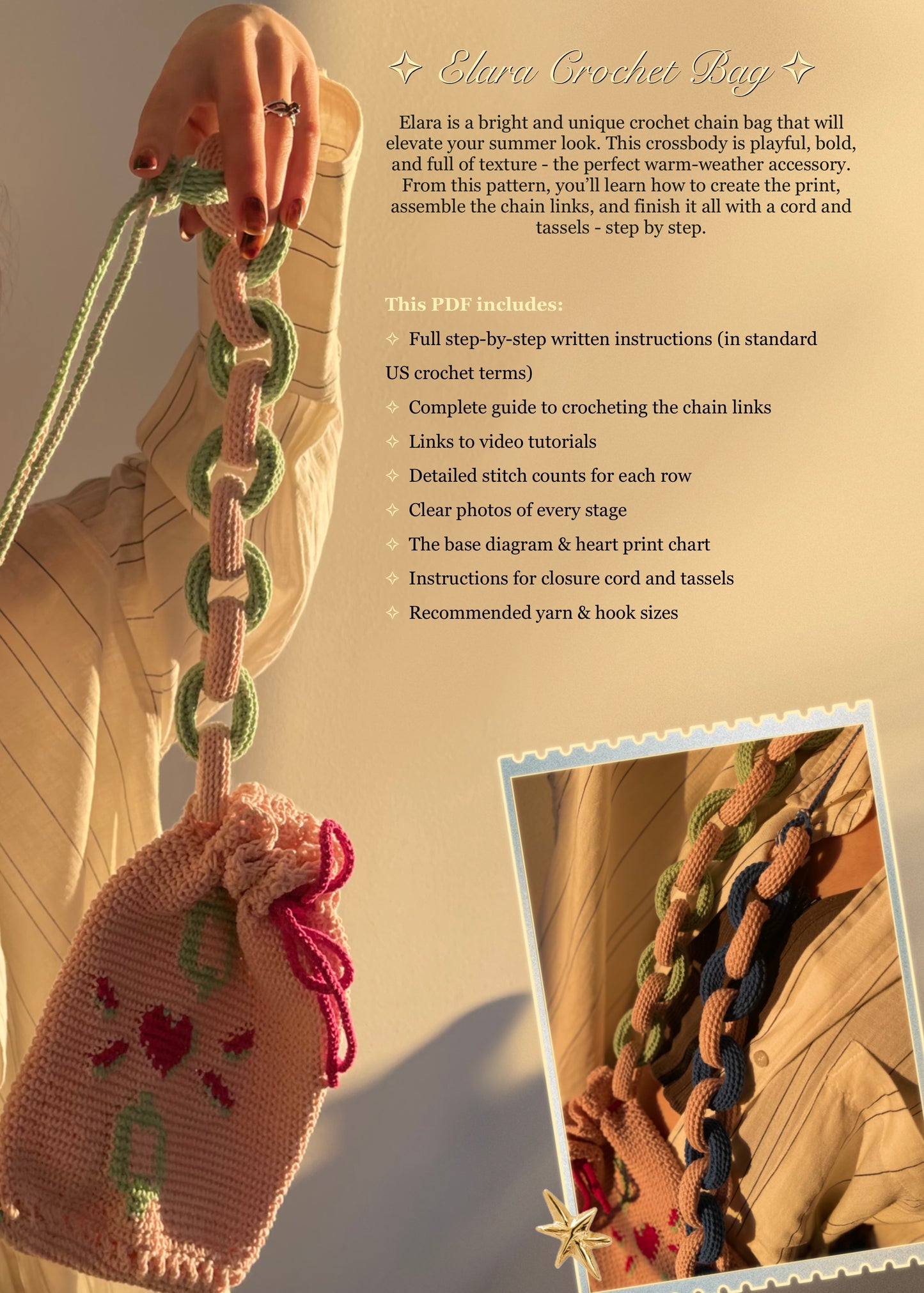 Elara Crochet Bag – Full Tutorial (PDF+Video)