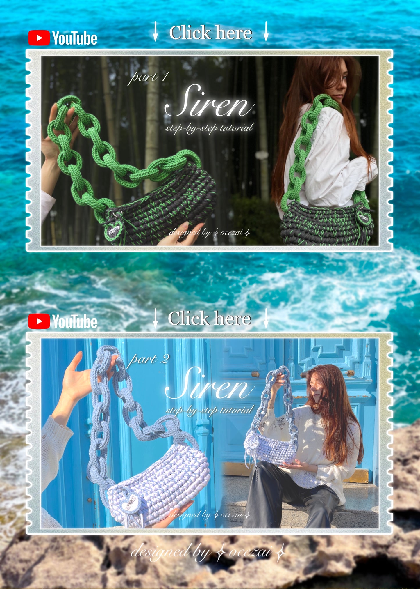 Siren Crochet Chain Bag – Full Tutorial (PDF+Video)